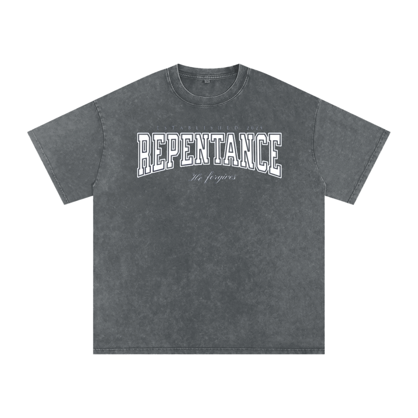 Repentance - Snow Washed Oversized Cotton T-Shirt