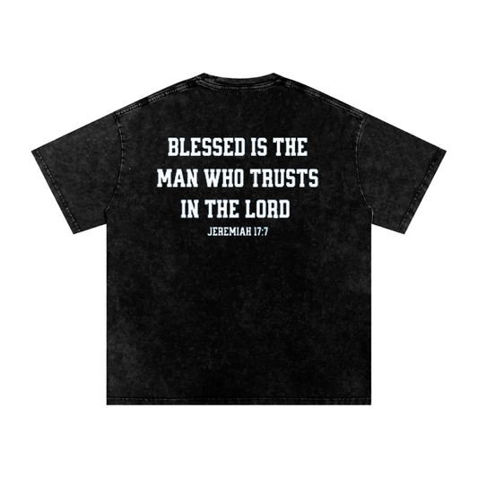 Blessed - Acid Wash Oversize T-Shirt