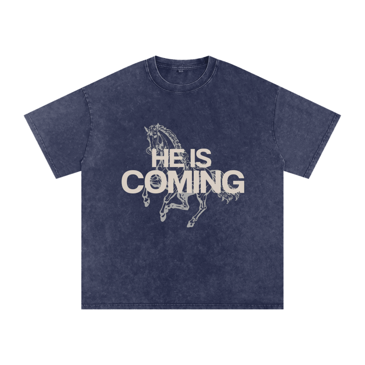 He is Coming - Acid Wash Oversize T-Shirt