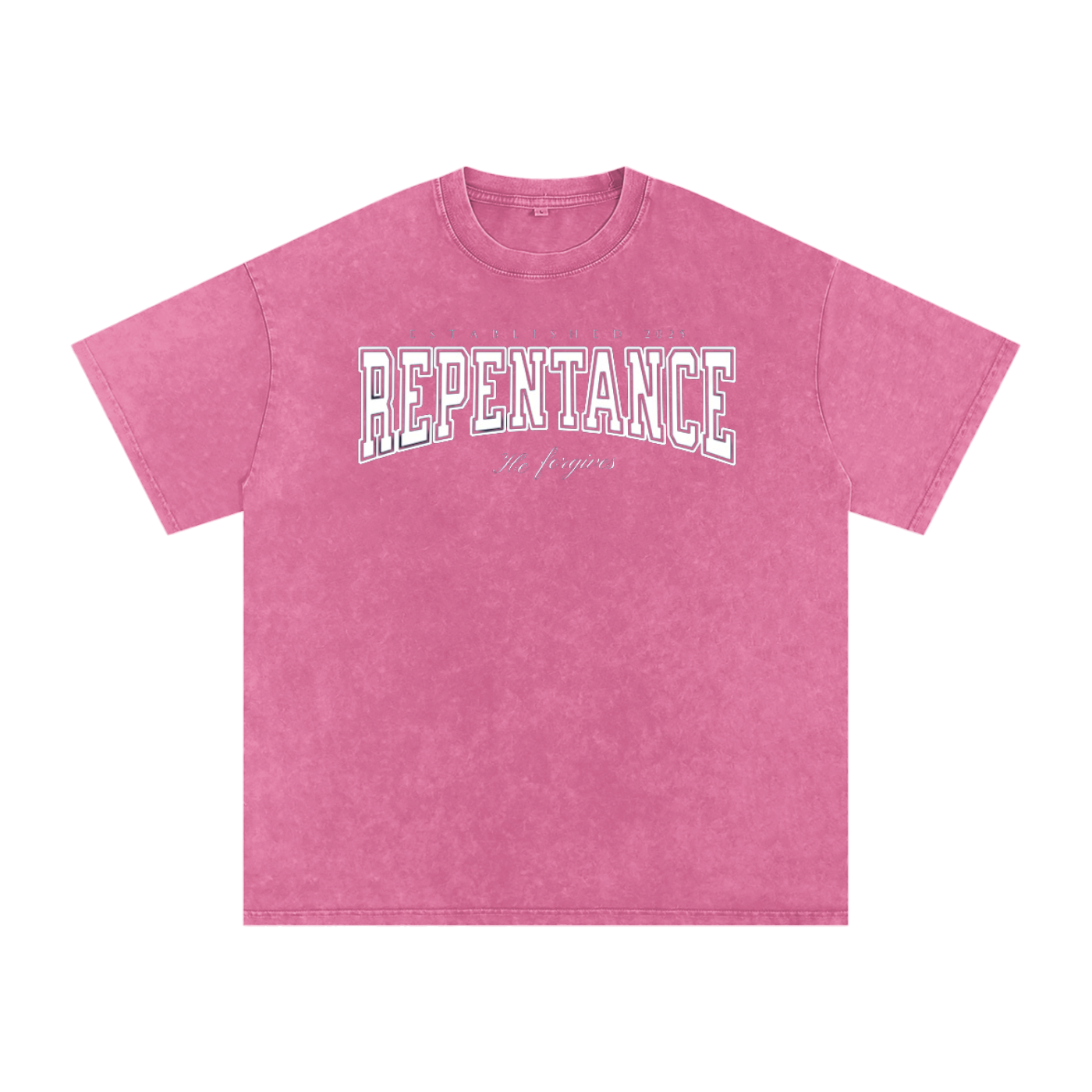 Repentance - Snow Washed Oversized Cotton T-Shirt