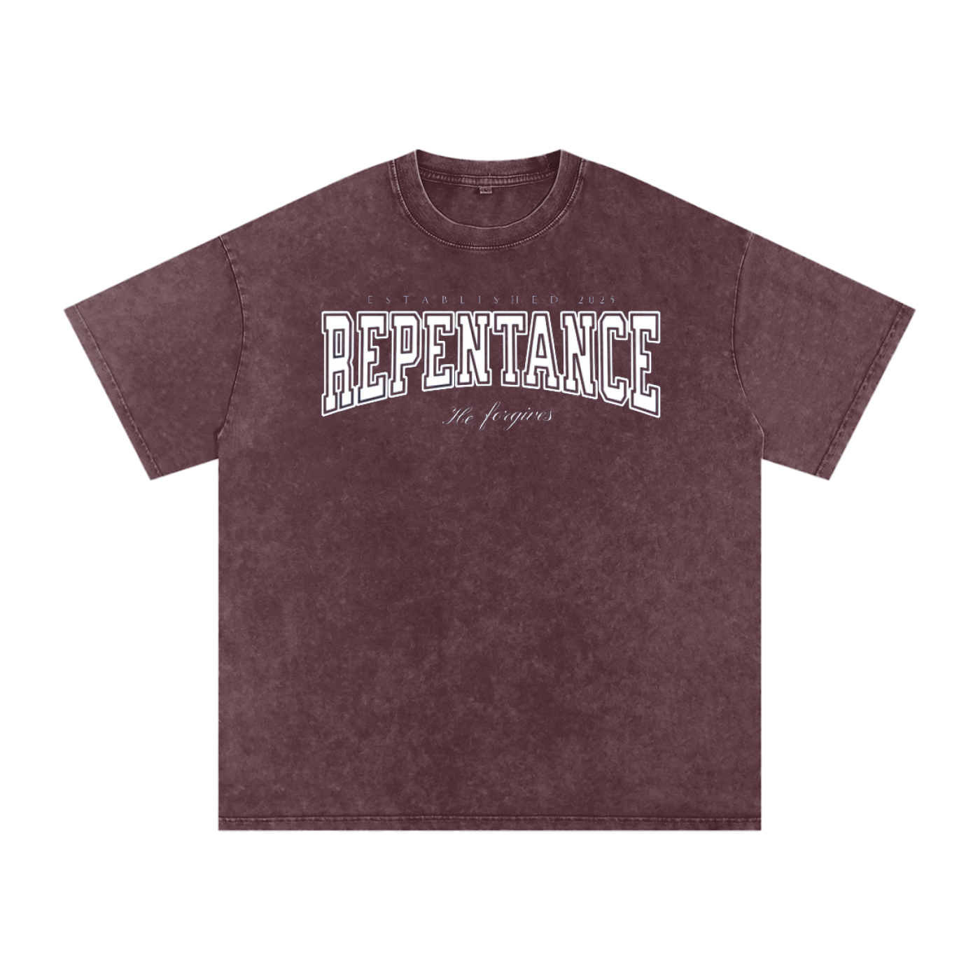 Repentance - Snow Washed Oversized Cotton T-Shirt
