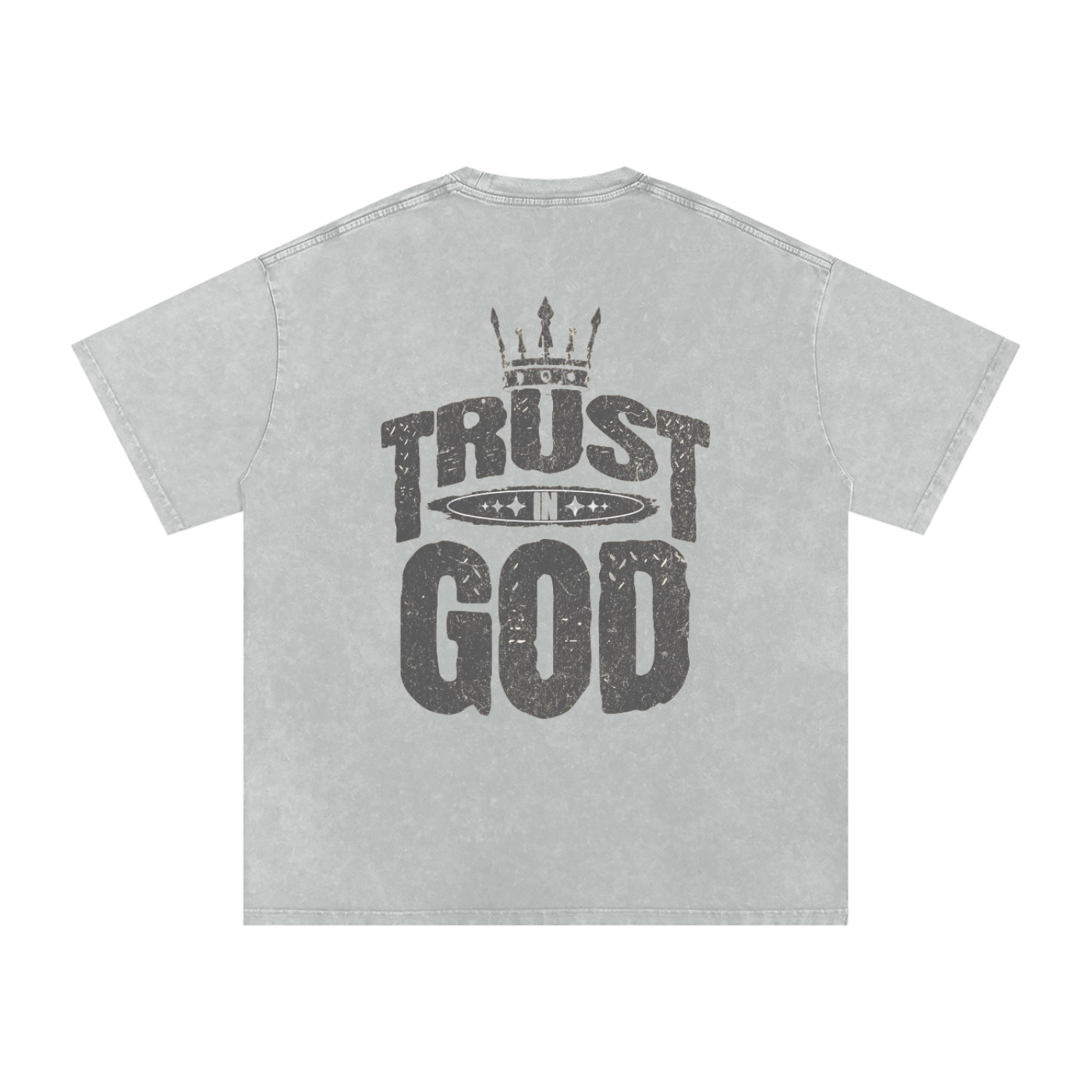 Trust - Snow Washed Oversized Cotton T-Shirt