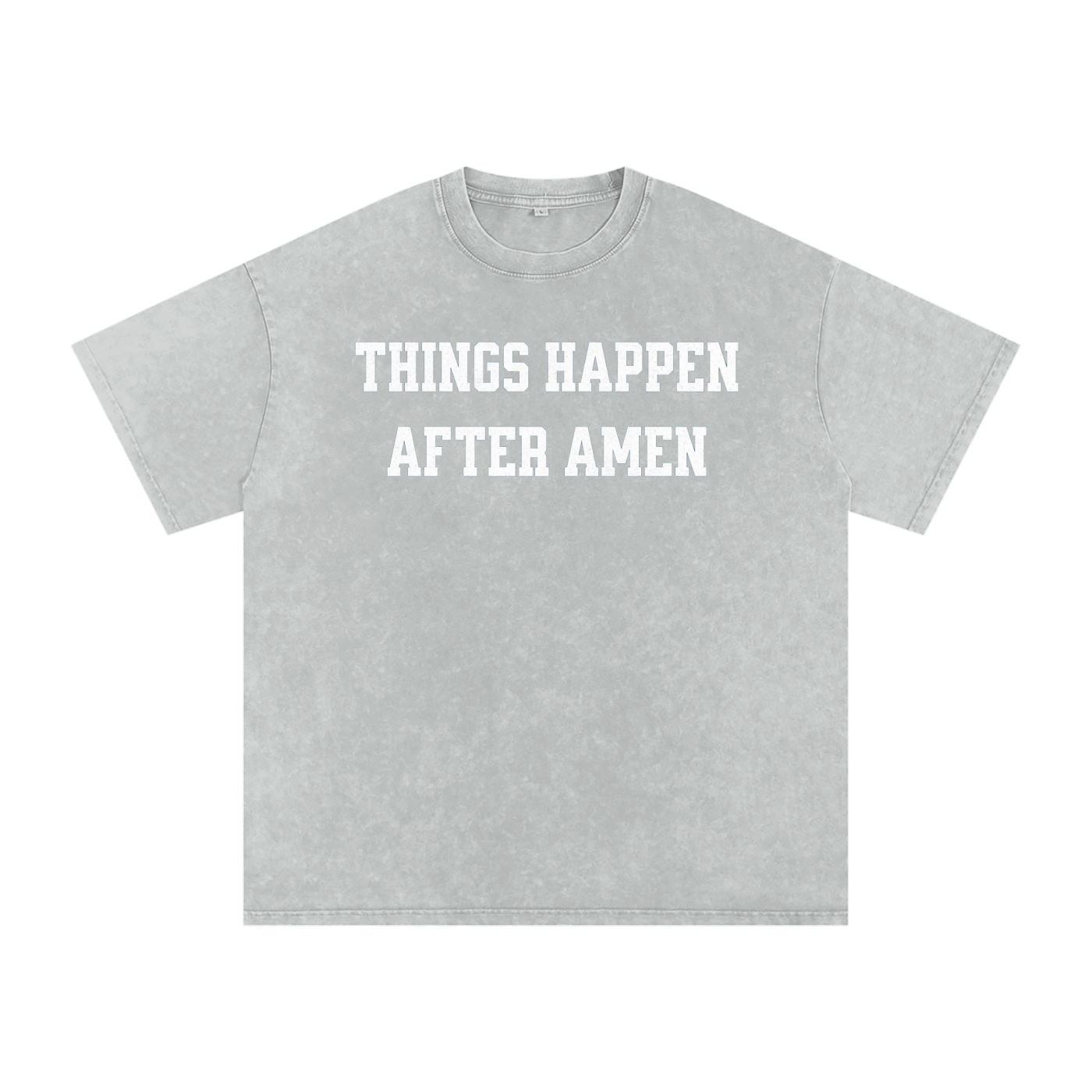 Amen - Acid Wash Oversize T-Shirt