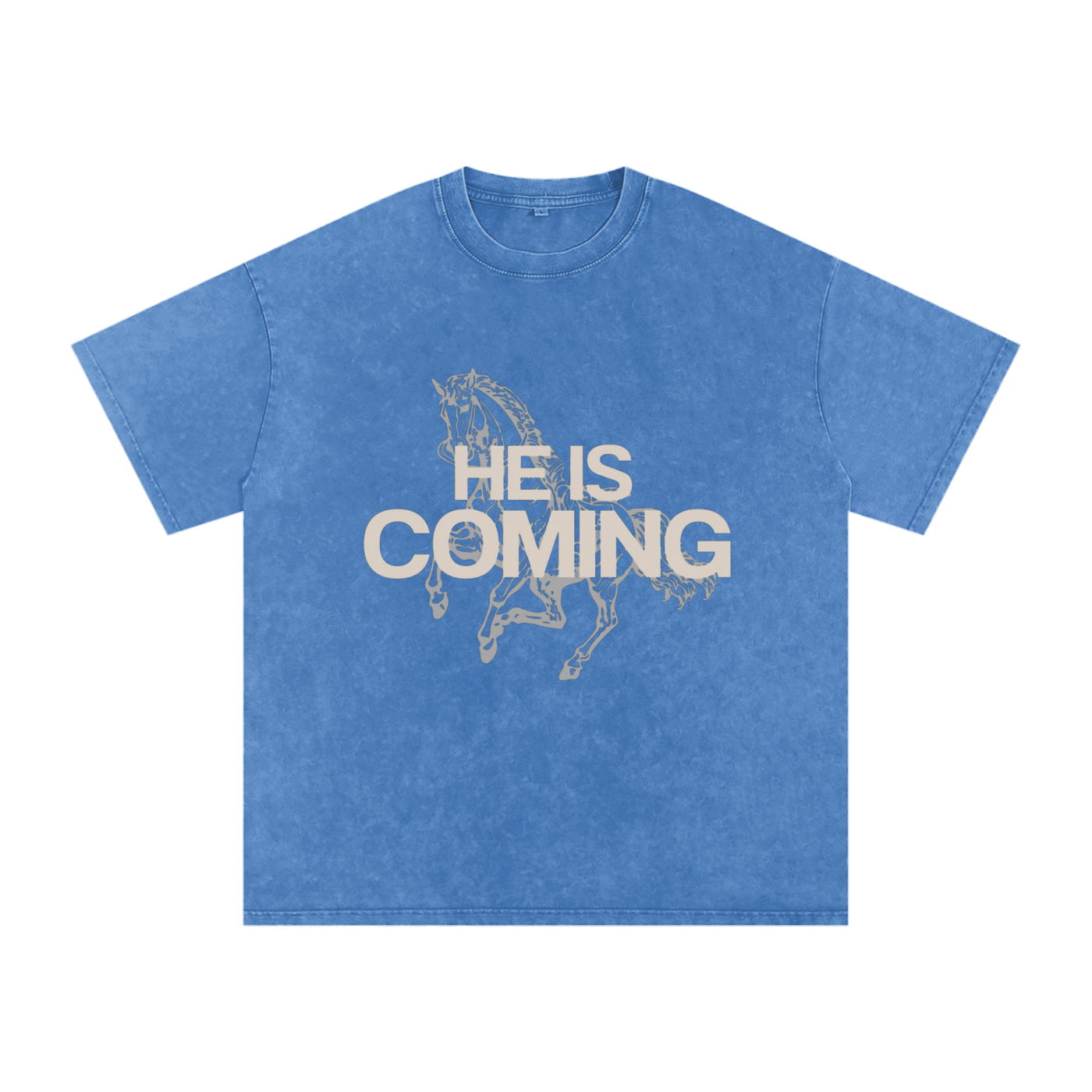 He is Coming - Acid Wash Oversize T-Shirt