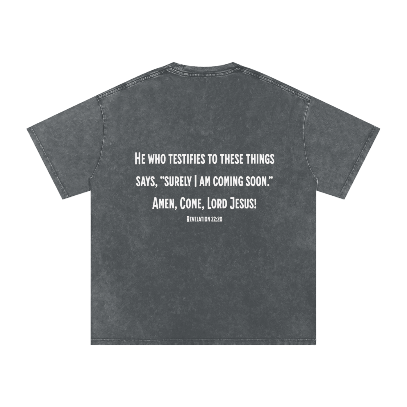 He is Coming - Acid Wash Oversize T-Shirt