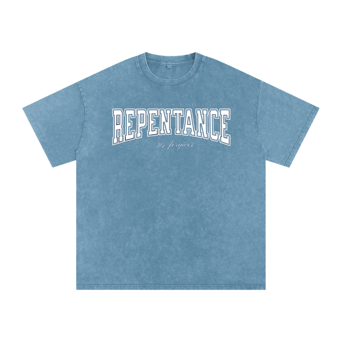 Repentance - Snow Washed Oversized Cotton T-Shirt