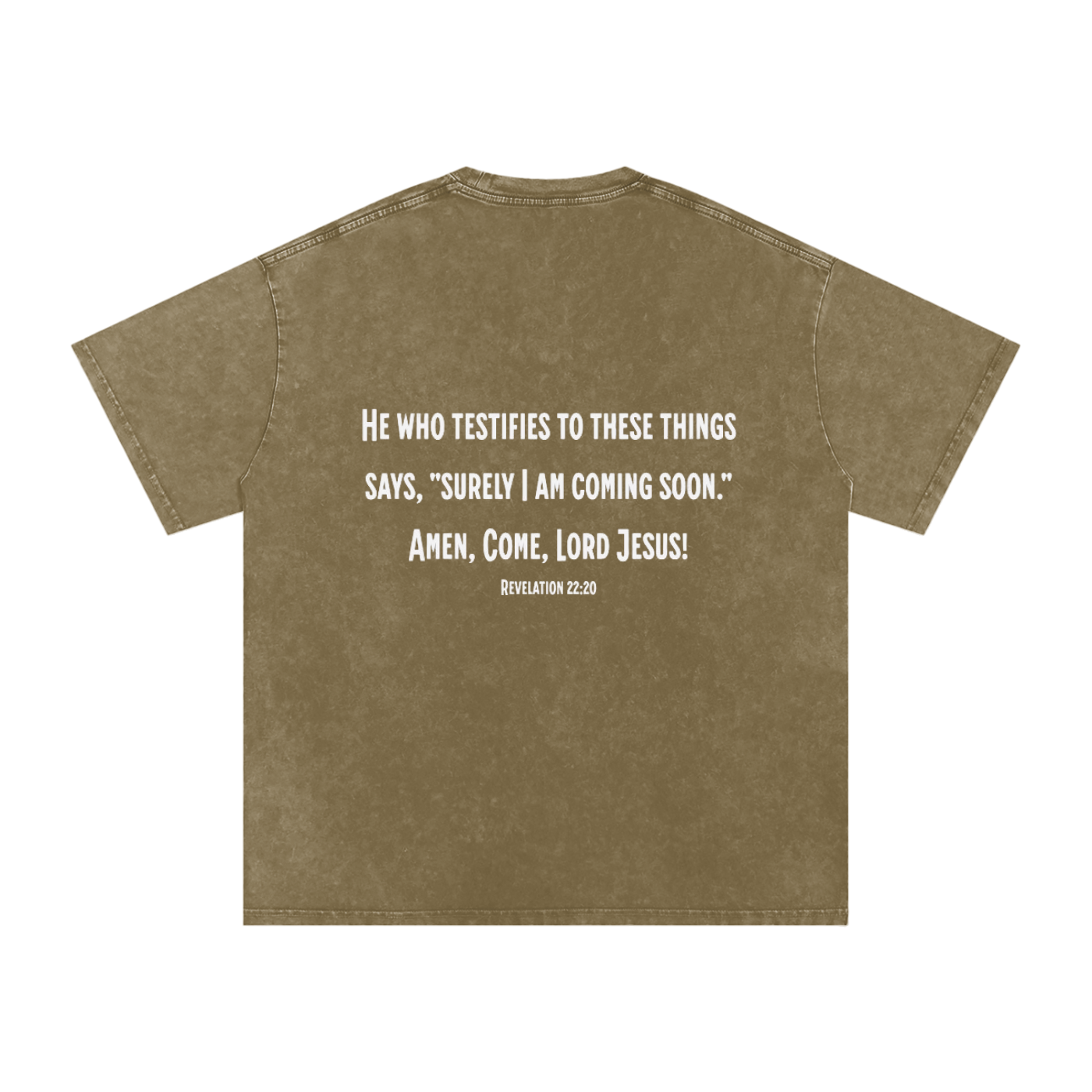 He is Coming - Acid Wash Oversize T-Shirt