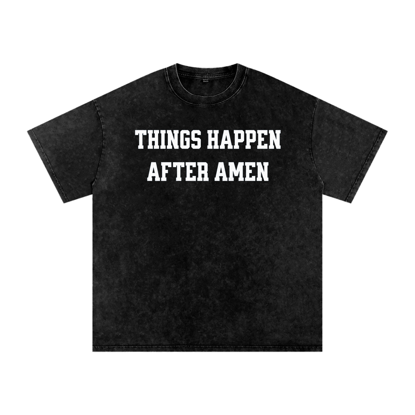 Amen - Acid Wash Oversize T-Shirt