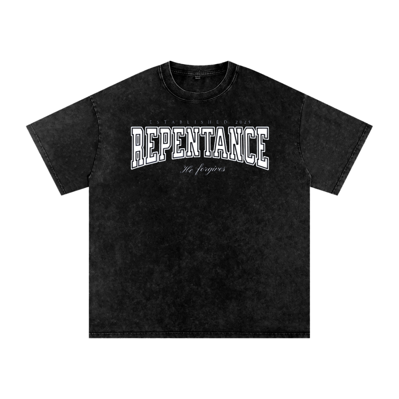 Repentance - Snow Washed Oversized Cotton T-Shirt