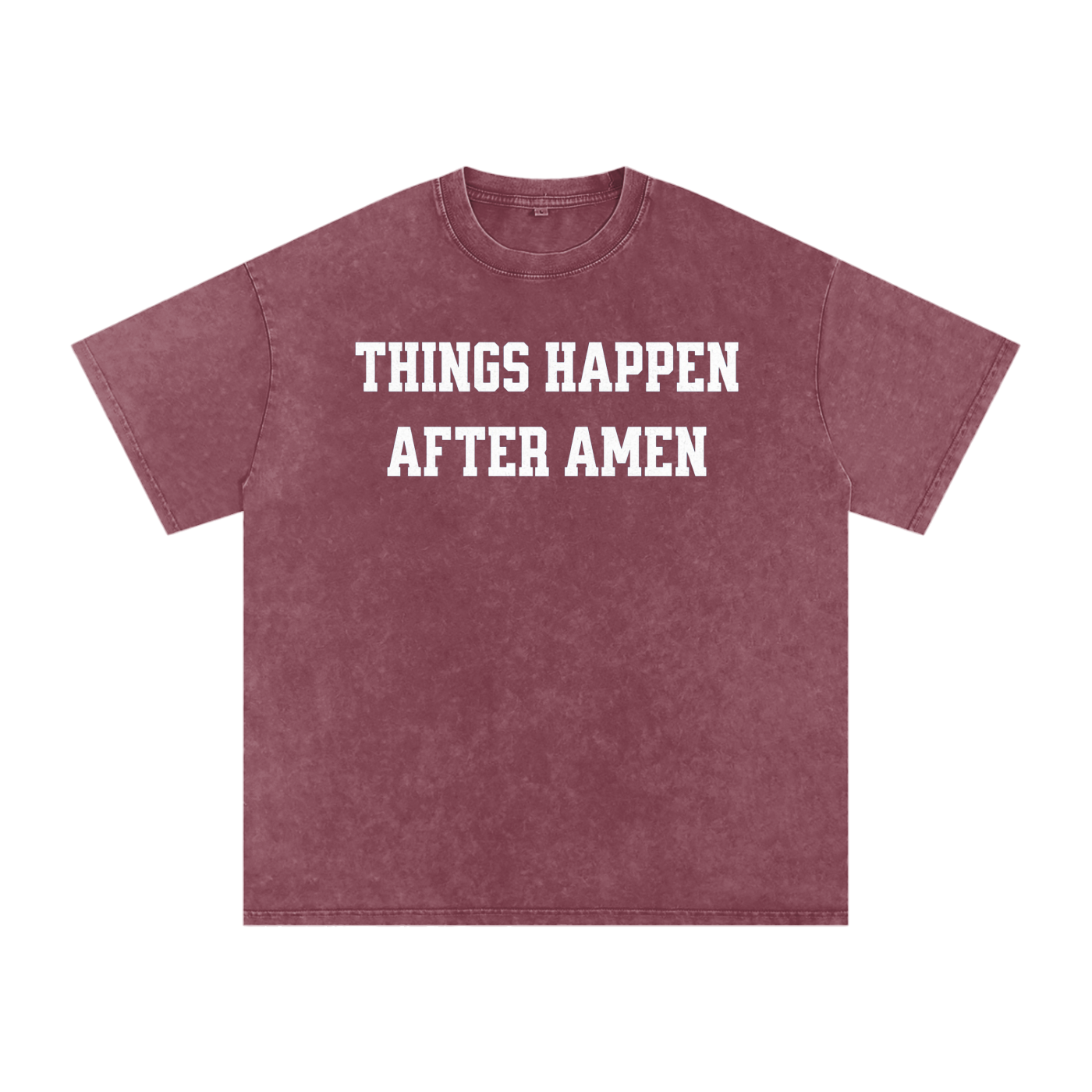 Amen - Acid Wash Oversize T-Shirt