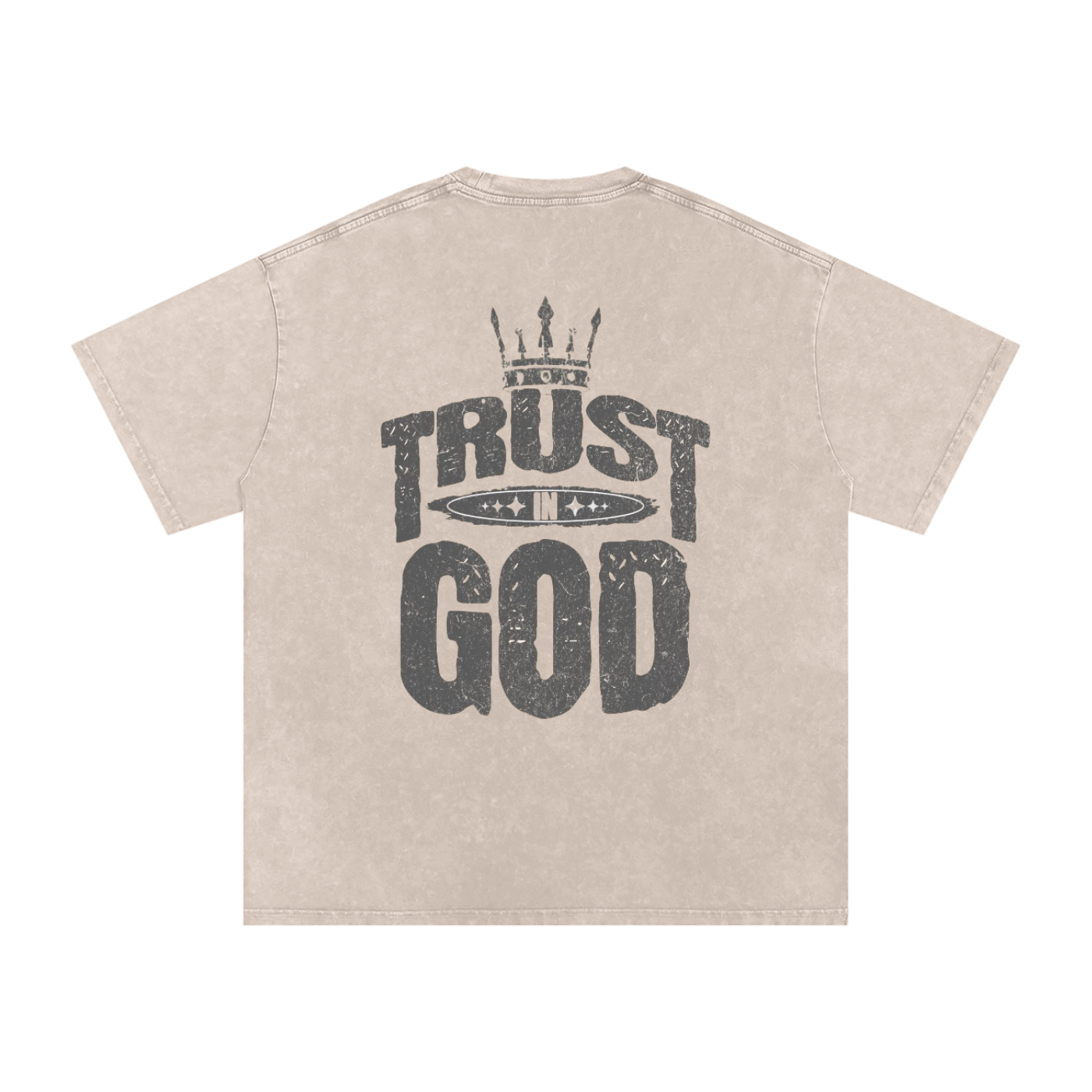 Trust - Snow Washed Oversized Cotton T-Shirt