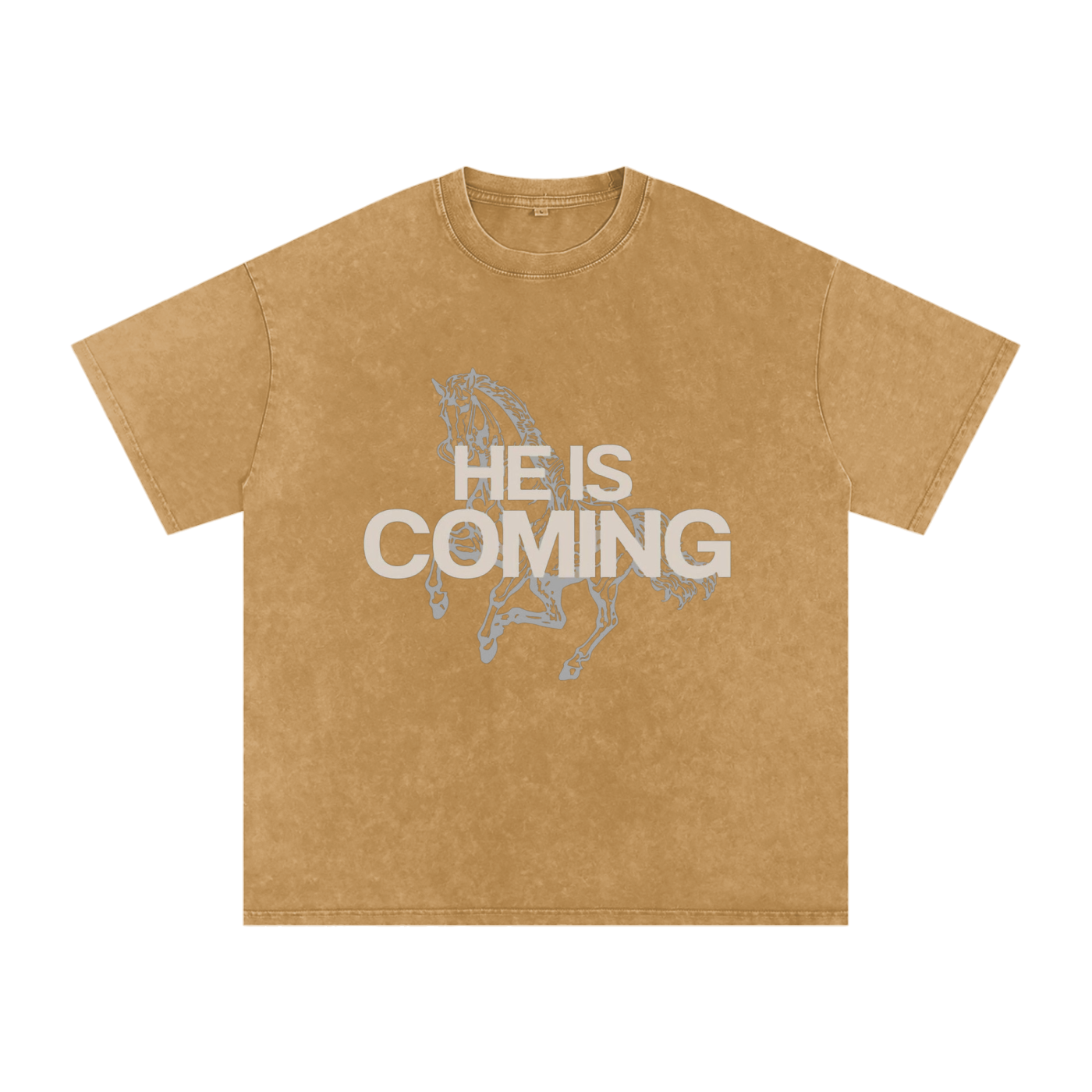 He is Coming - Acid Wash Oversize T-Shirt