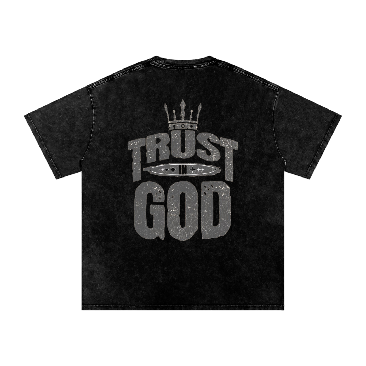 Trust - Snow Washed Oversized Cotton T-Shirt