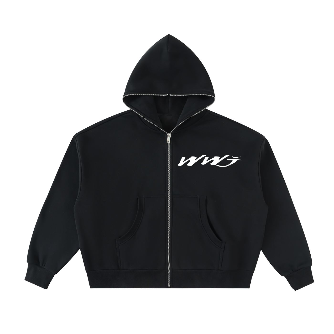 WWJ Mission - Fleeced Full-Zip Boxy Hoodie
