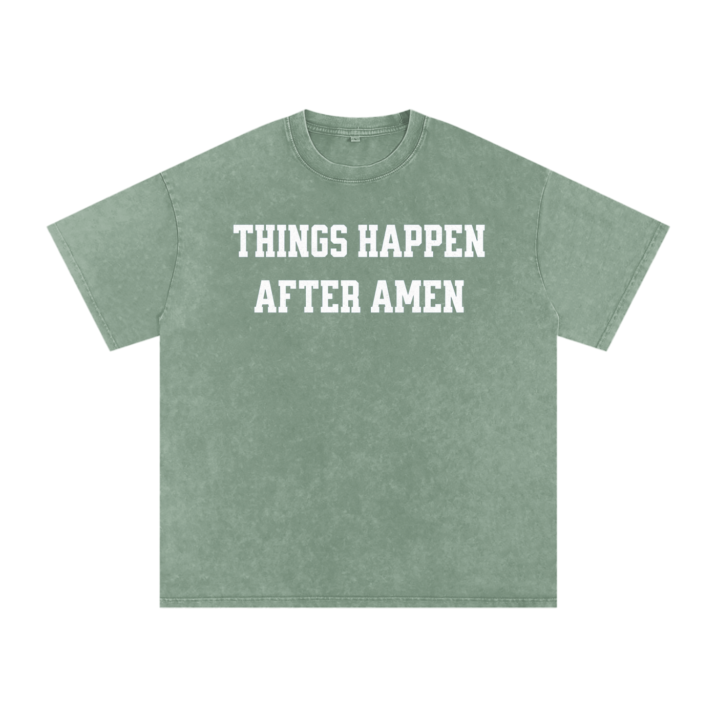 Amen - Acid Wash Oversize T-Shirt