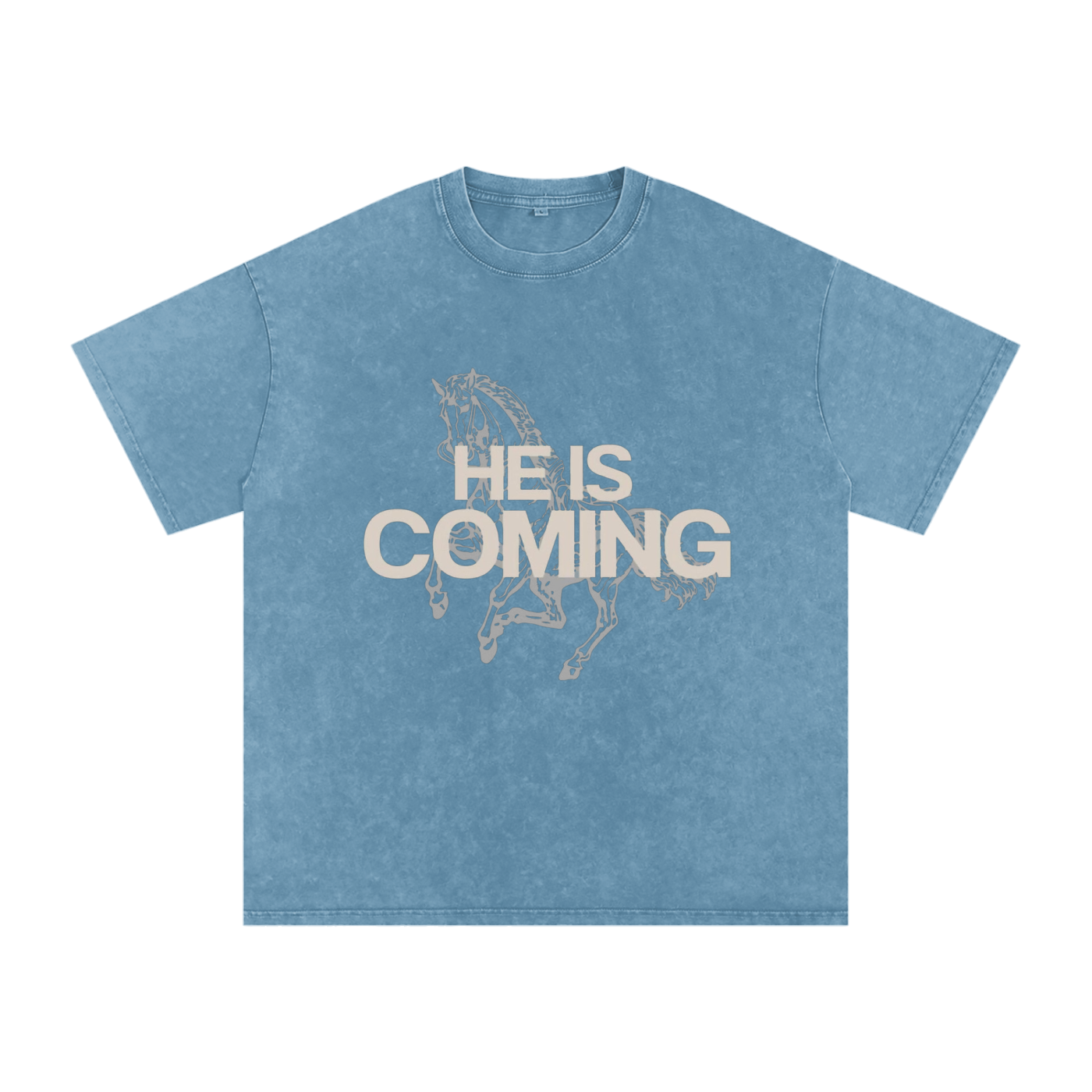 He is Coming - Acid Wash Oversize T-Shirt