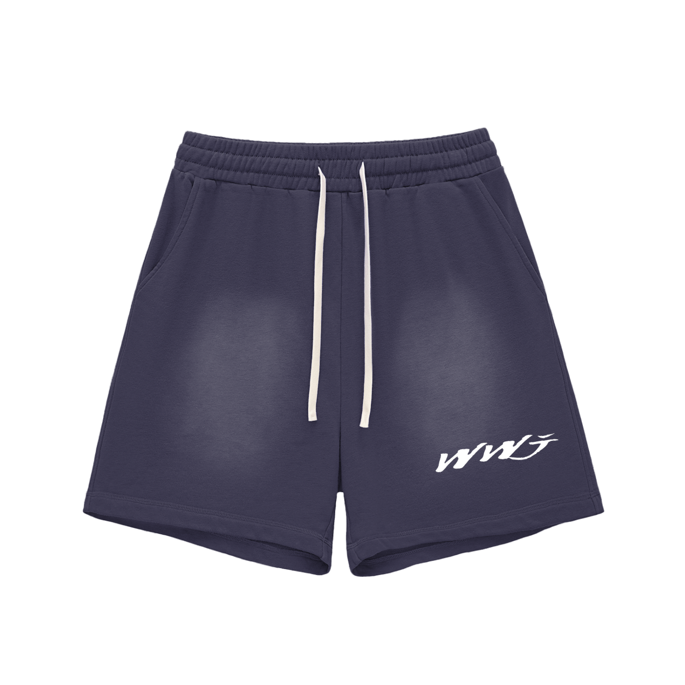 WWJ - Sun Fade Raw Edge Cotton Shorts