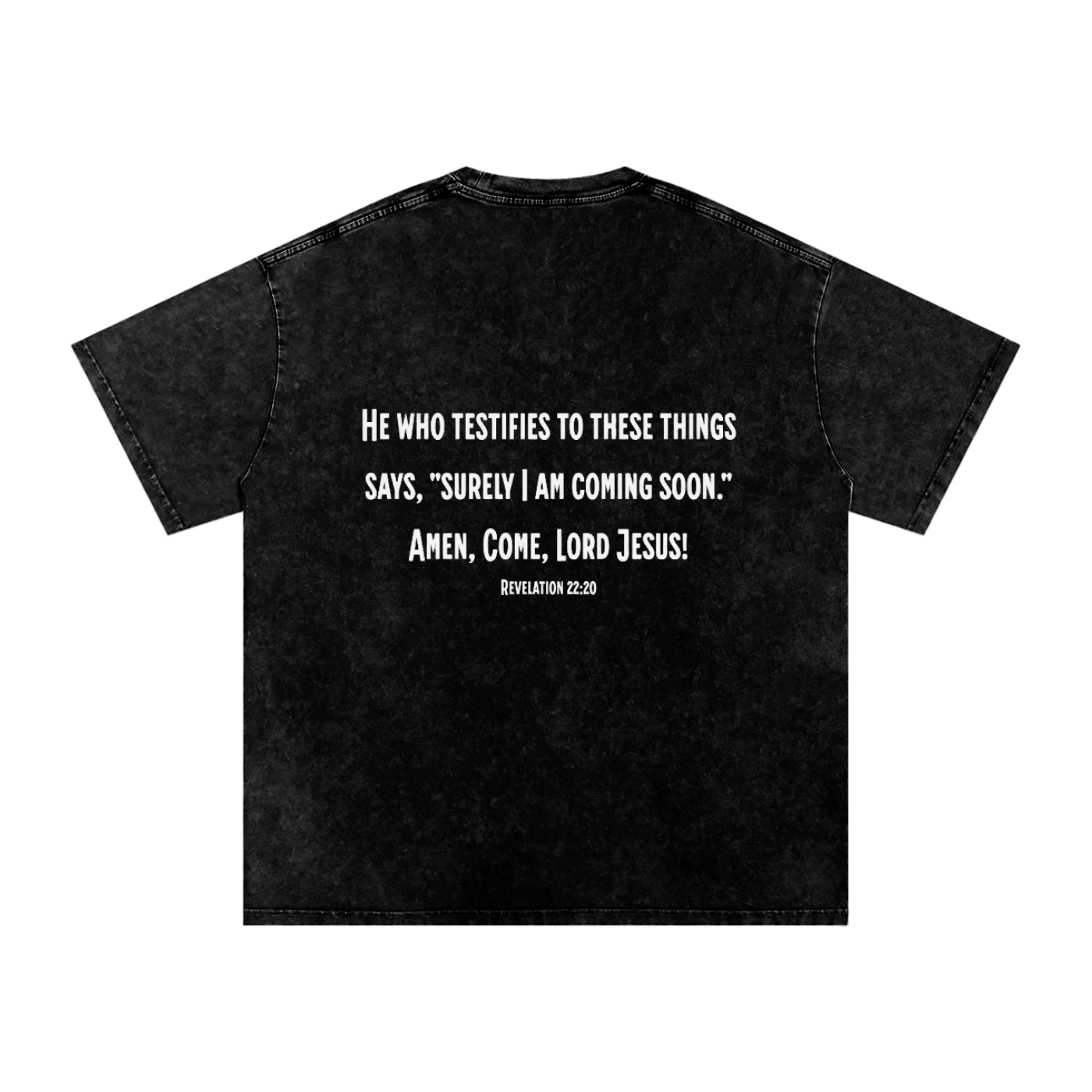He is Coming - Acid Wash Oversize T-Shirt