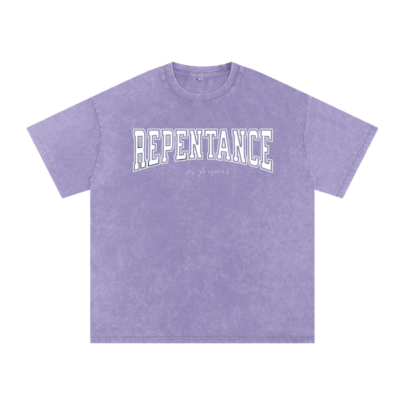 Repentance - Snow Washed Oversized Cotton T-Shirt