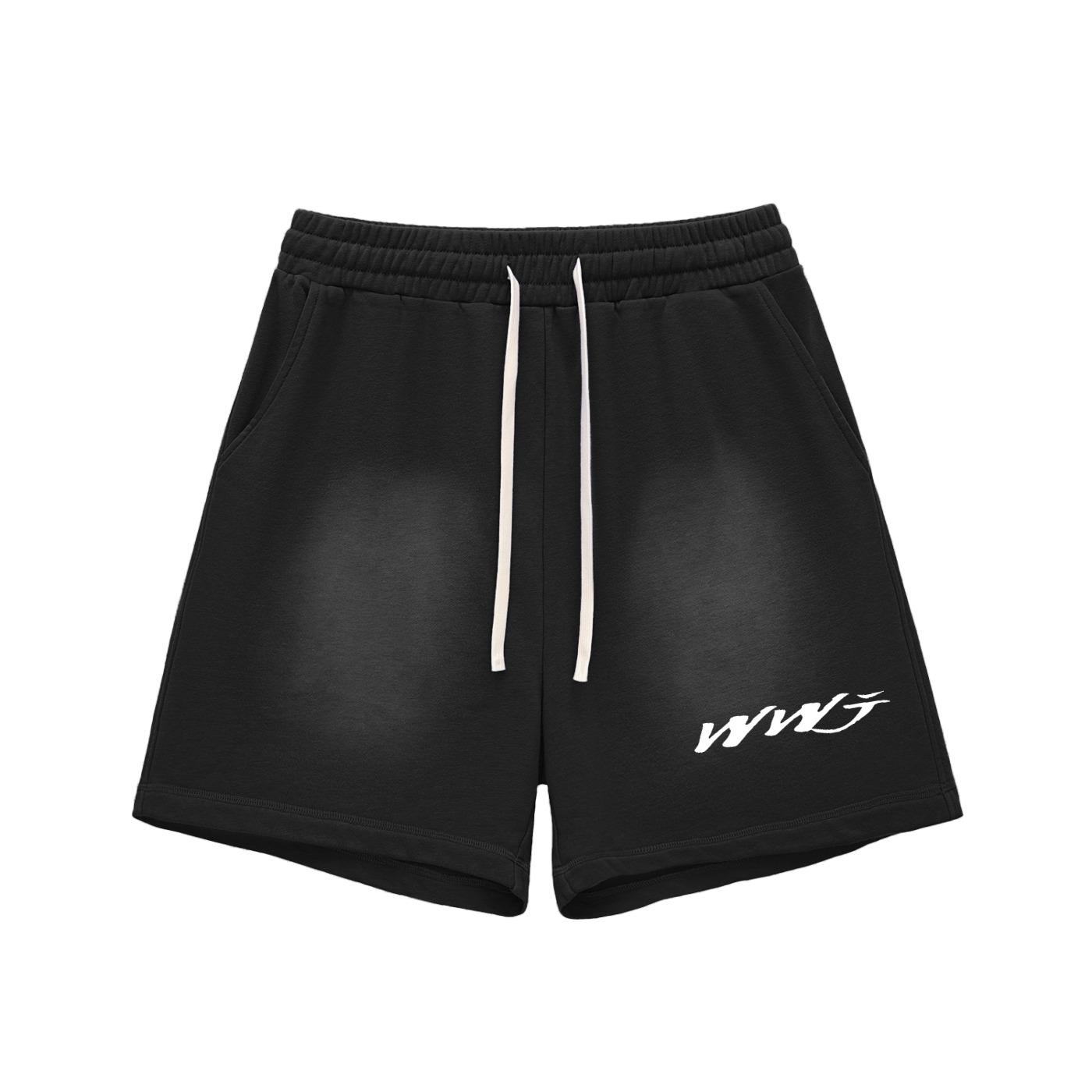 WWJ - Sun Fade Raw Edge Cotton Shorts